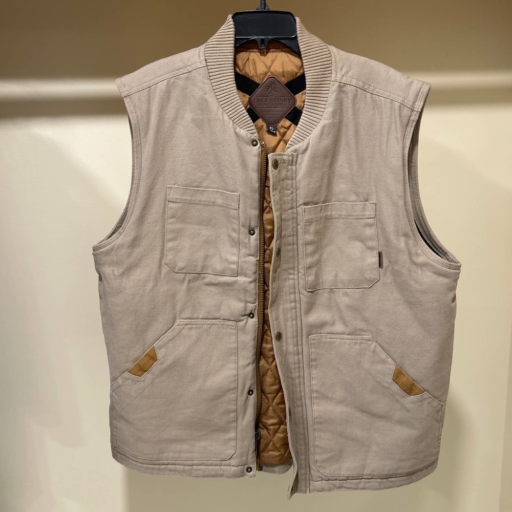 Legendary Whitetails Tan Quilted Vest